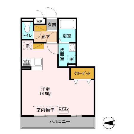 BIZ STAY 宇都宮(ワンルーム/1階)の間取り写真
