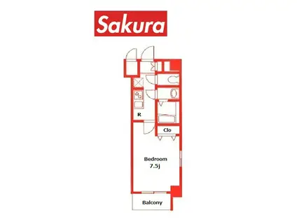 ROX CAPE川崎(1K/6階)の間取り写真