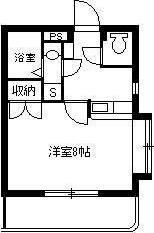 セレブ城西(1K/1階)の間取り写真