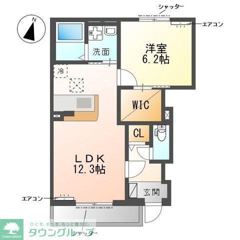柏市船戸 アパート(1LDK/1階)の間取り写真