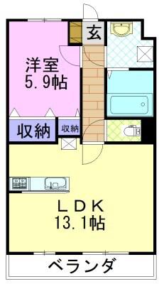 グランセトル(1LDK/3階)の間取り写真