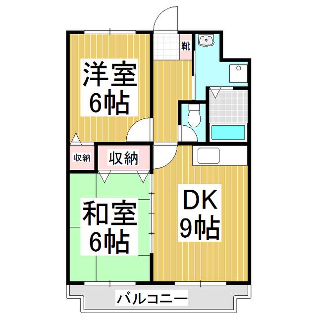 サンライズ21(2DK/1階)の間取り写真