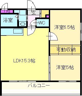 セレナ長池(2LDK/1階)の間取り写真