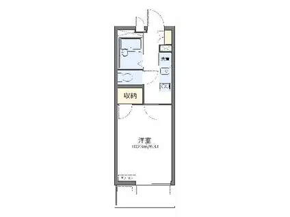 レオパレスプレステージ草加(1K/1階)の間取り写真
