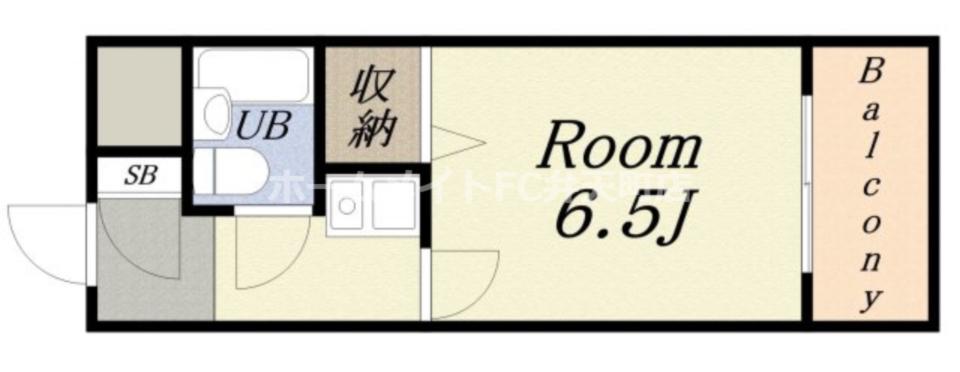デイズハイツ八幡屋(1K/4階)の間取り写真