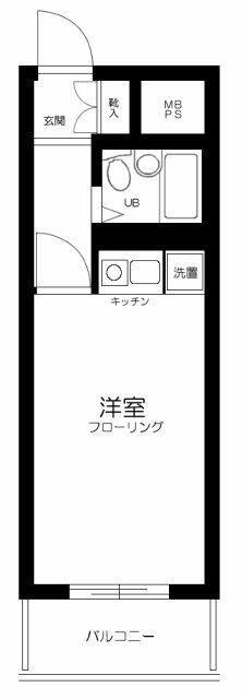 ヴェラハイツ鶴見(ワンルーム/8階)の間取り写真