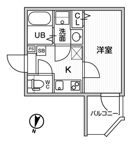TS CUORE横濱元町(1K/3階)の間取り写真