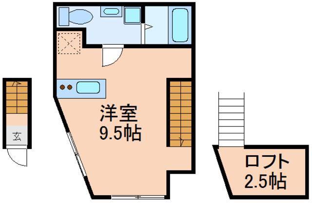 PARKSIDE RESIDENCE CHITOKARA(ワンルーム/2階)の間取り写真