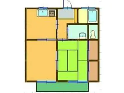 メゾンW(2DK/2階)の間取り写真