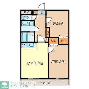 ソレアード(2DK/3階)の間取り写真