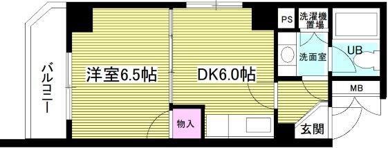 アーバンテラス・N(1DK/2階)の間取り写真