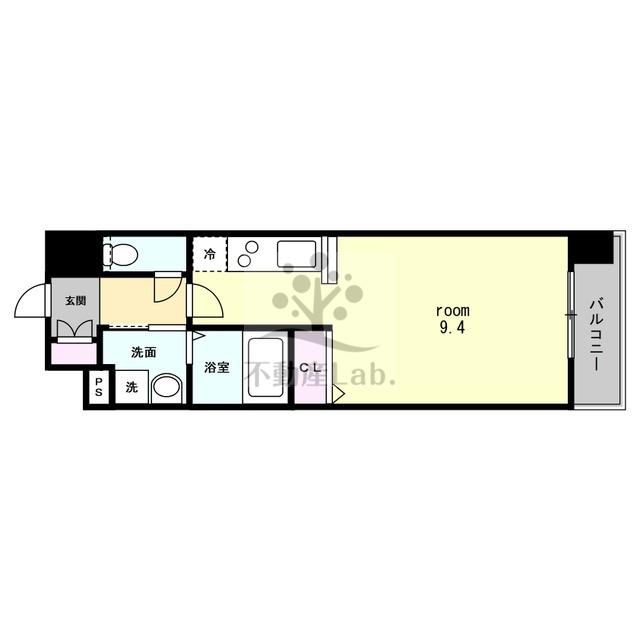 MELDIA CREST NAMBA SOL TERRACE(ワンルーム/4階)の間取り写真