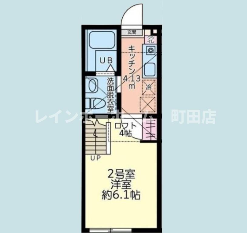 メゾンマグノリア(1K/2階)の間取り写真