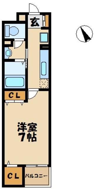 リヴェール(1K/3階)の間取り写真