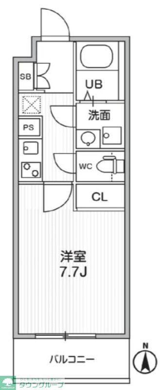 THE PALMS MUSE 新江古田(1K/2階)の間取り写真