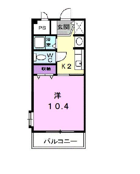 サンライズ宮川(1K/1階)の間取り写真