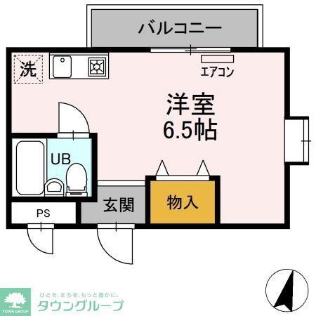クレストガーデン津田沼(ワンルーム/4階)の間取り写真
