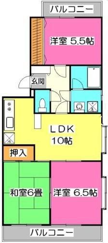 煉瓦館28(3SLDK/1階)の間取り写真