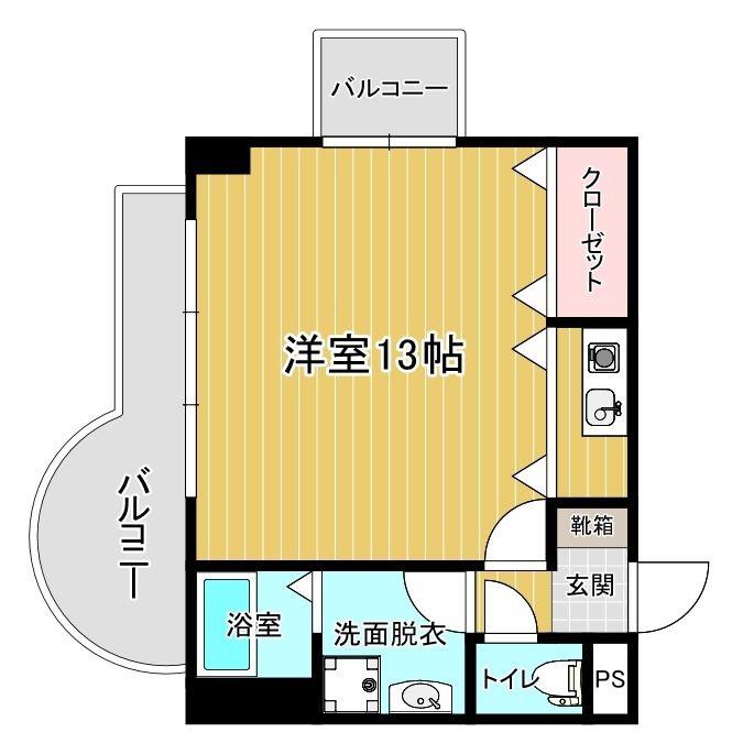 モアフィールド天神南(ワンルーム/4階)の間取り写真