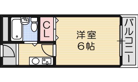 ルミエール(1K/5階)の間取り写真