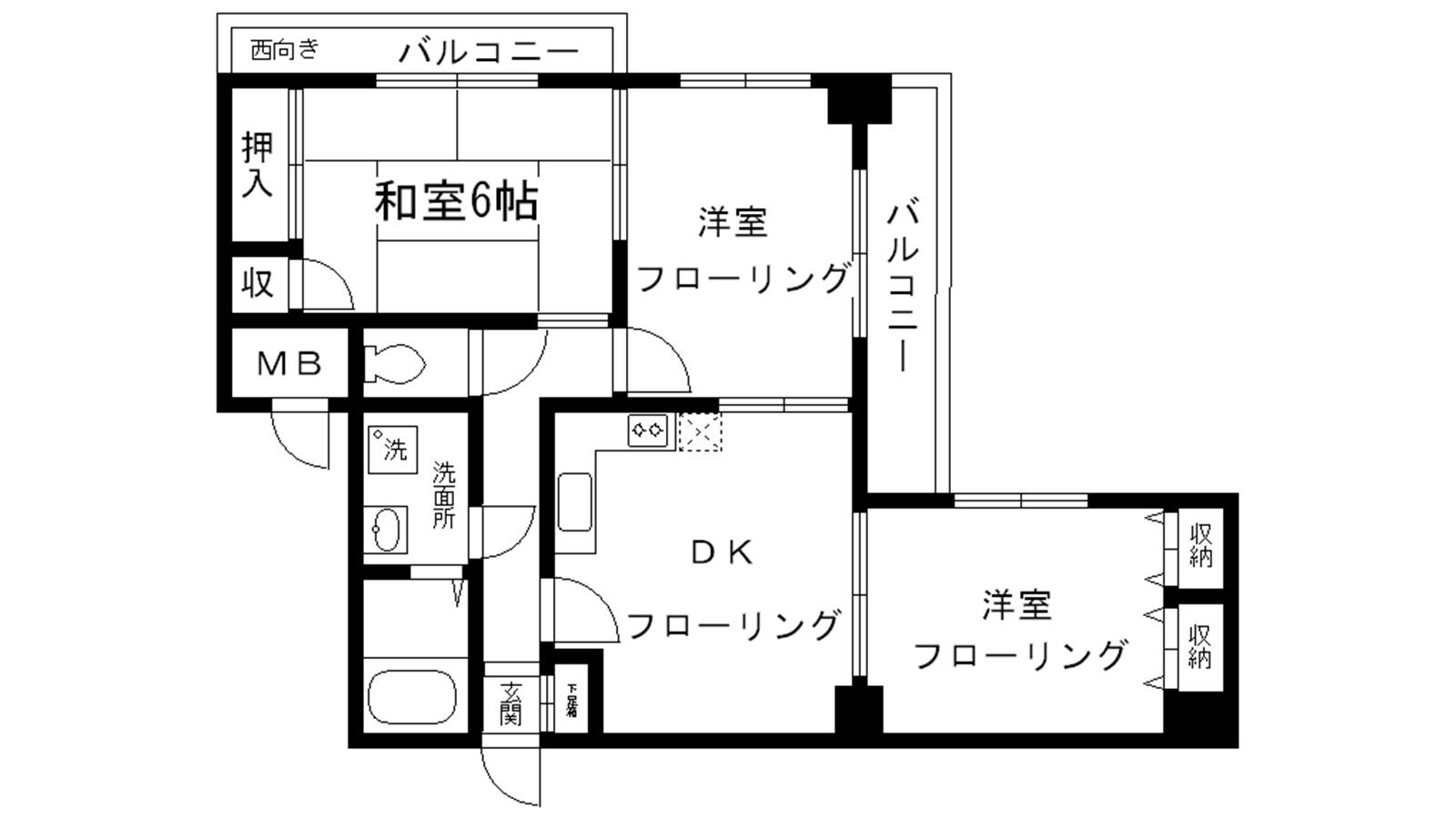 グッドライフ21(3DK/7階)の間取り写真