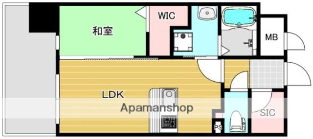 リファレンス六本松ビル(1LDK/10階)の間取り写真