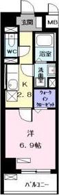 カランコエ川並(1K/2階)の間取り写真