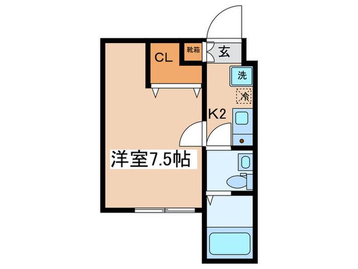 NEXIA海老名(1K/1階)の間取り写真