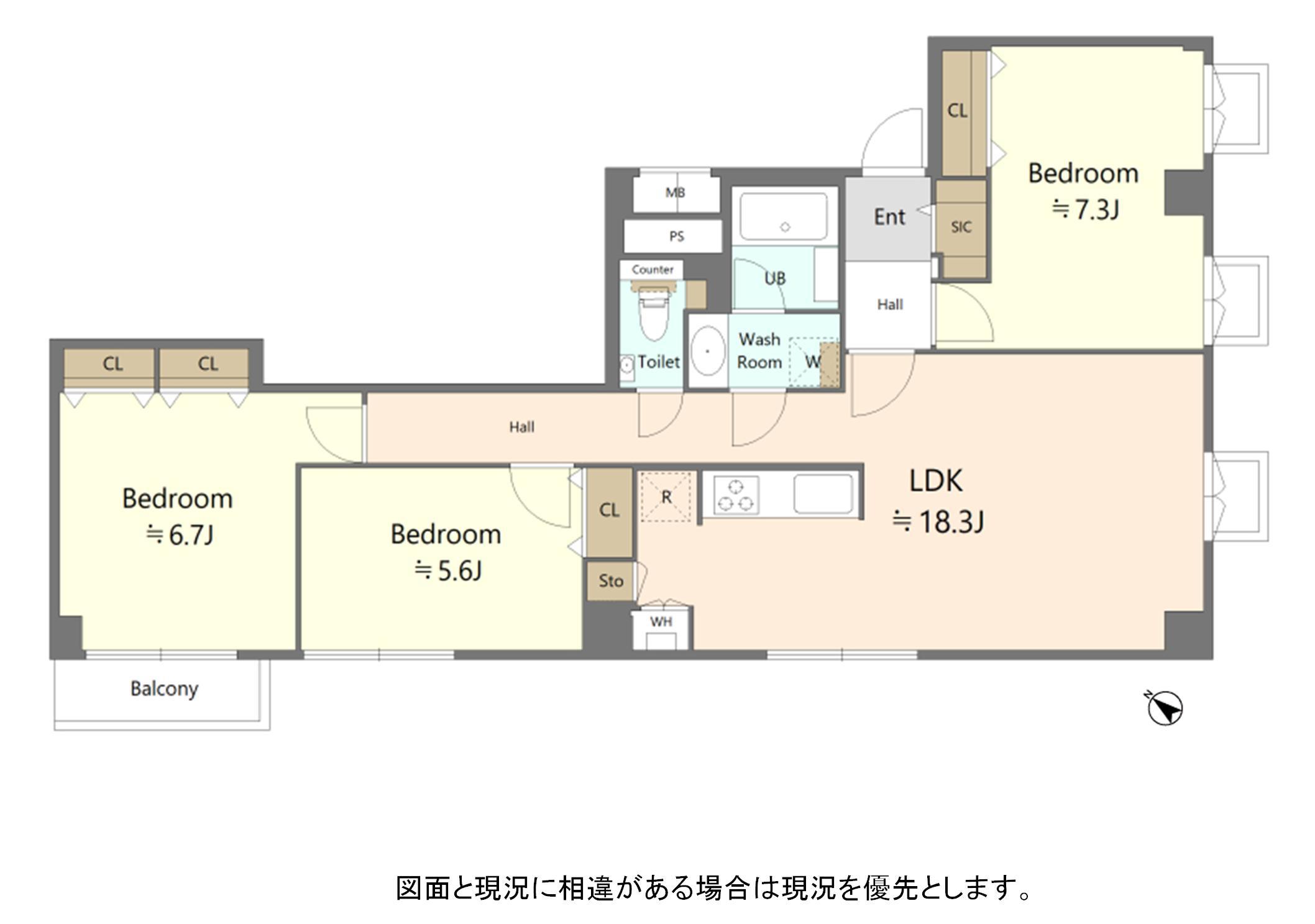 赤坂七番館(3LDK/3階)の間取り写真