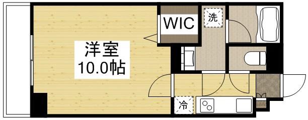 FRIEND COURT 岡山医大東(1K/9階)の間取り写真