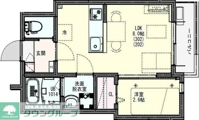 KLEIS新高島平(1LDK/2階)の間取り写真