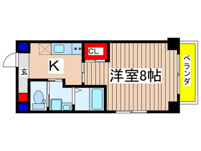 FEANTE WAKO(1K/2階)の間取り写真