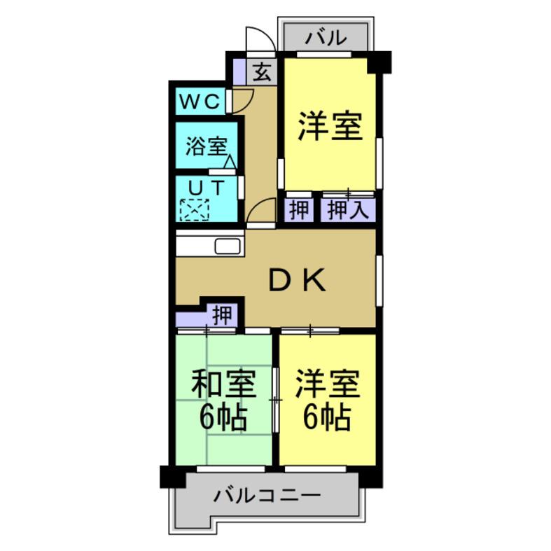 メゾンドK(3DK/3階)の間取り写真