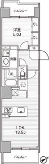 シーズンフラッツ武蔵小山 4階(1LDK/4階)の間取り写真