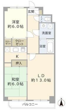 ウイング東葛西(3LDK/8階)の間取り写真