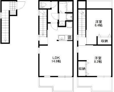 公園通壱番館(2LDK/1階)の間取り写真
