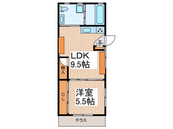 ざ・ぴあ(1LDK/1階)の間取り写真