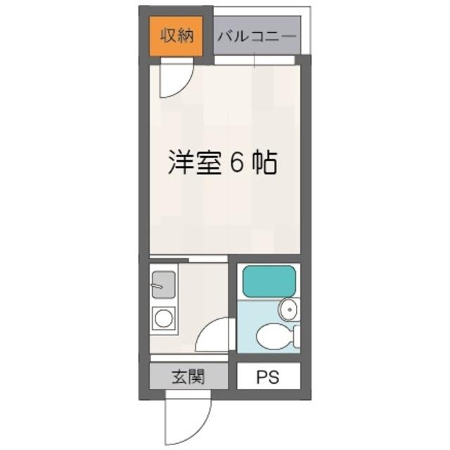 フォンタル西九条(1K/5階)の間取り写真