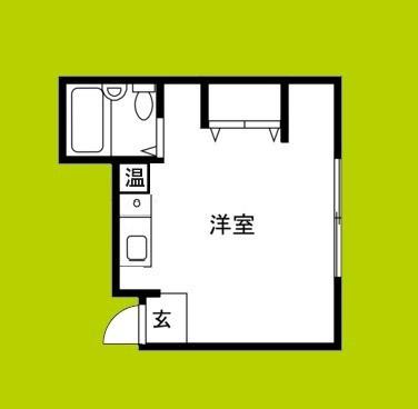 ハイツたんぽぽ(ワンルーム/2階)の間取り写真