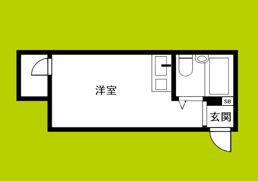 コンフォートマンション(ワンルーム/2階)の間取り写真