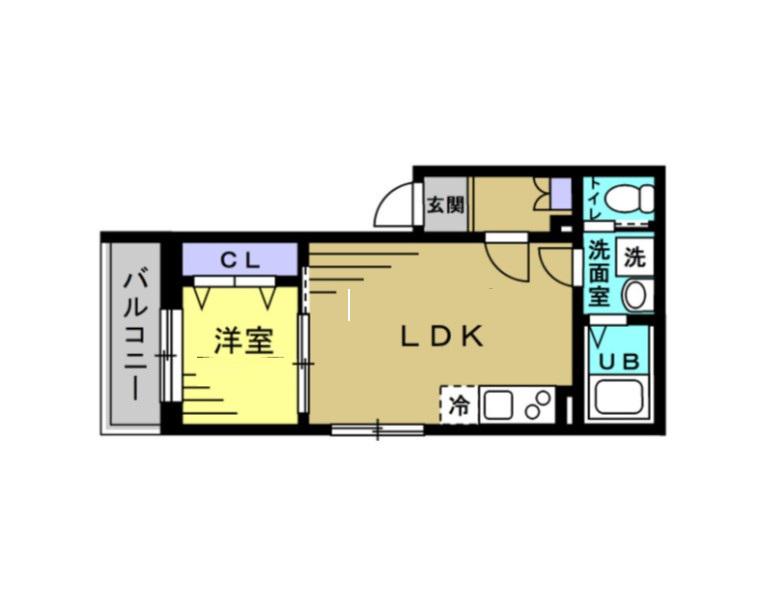 LD八千代中央(1LDK/1階)の間取り写真