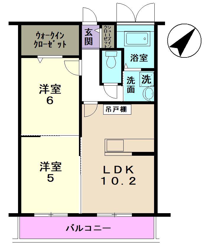 BEL PAESE(2LDK/2階)の間取り写真
