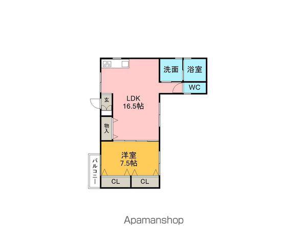 東上重原店舗2階(1LDK/2階)の間取り写真