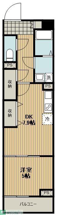 プレジデントガーデンD(1LDK/3階)の間取り写真
