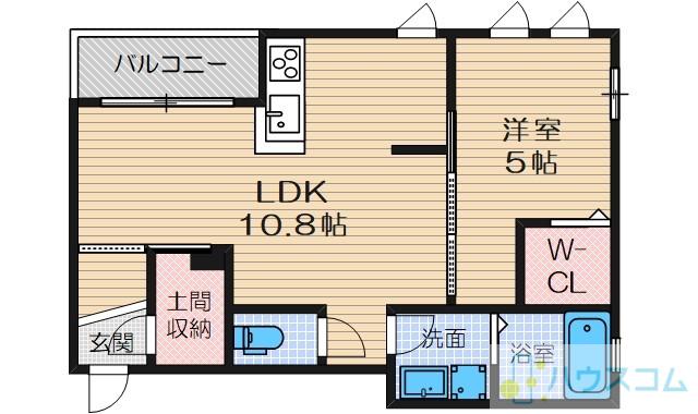 CASCADE RIVIERE(1LDK/2階)の間取り写真