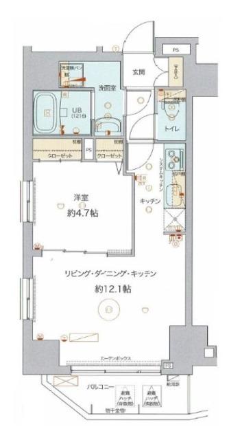 RAISING PLACE 浅草四番館(1LDK/9階)の間取り写真