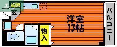 ハーモニービル(ワンルーム/3階)の間取り写真