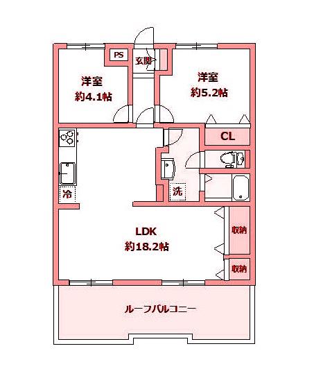 星川ダイヤモンドマンション(2LDK/8階)の間取り写真