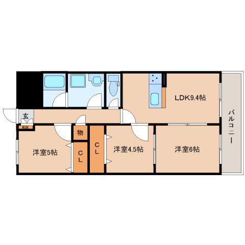 ルミエールリーフ(3LDK/3階)の間取り写真