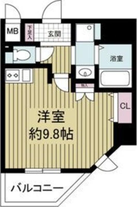 S-RESIDENCE HOMMACHIMARKS(ワンルーム/3階)の間取り写真